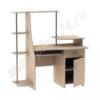 Стол компьютерный с полочками для книг МТ 07-16 Молочный-Алюминий