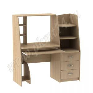 Стол компьютерный с тумбой и надставкой МТ 07-15 Клён Стол компьютерный с тумбой и надставкой МТ 07-15 Клён