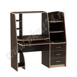 Стол компьютерный с тумбой и надставкой МТ 07-15 Венге-Молочный Стол компьютерный с тумбой и надставкой МТ 07-15 Венге-Молочный