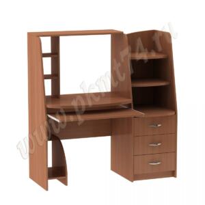 Стол компьютерный с тумбой и надставкой МТ 07-15 Вишня Стол компьютерный с тумбой и надставкой МТ 07-15 Вишня