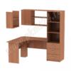 Стол компьютерный угловой с пеналом и полками МТ 07-17 Вишня