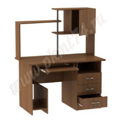 Стол компьютерный с полками МТ 07-11 Орех Стол компьютерный с полками МТ 07-11 Орех