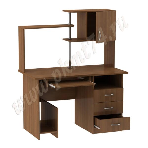 Стол компьютерный с полками МТ 07-11 Орех Стол компьютерный с полками МТ 07-11 Орех