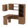 Стол компьютерный угловой с пеналом и полками МТ 07-17 Орех