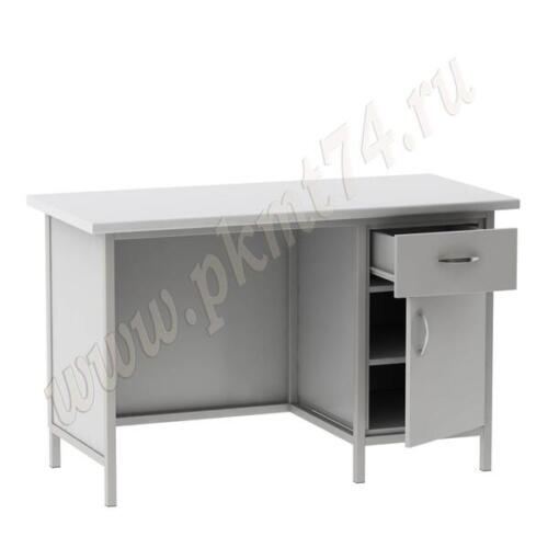 Стол с тумбой на металлокаркасе МТ 23-5 Серый