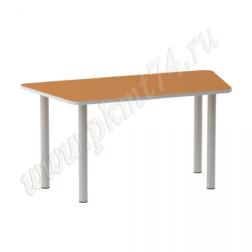 Стол на опорах из круглой трубы Трапеция МТ 17-32 Оранжевый (Манго)