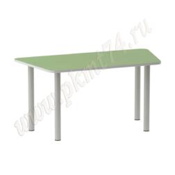 Стол на опорах из круглой трубы Трапеция МТ 17-32 Салатовый