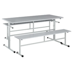 Стол обеденный с лавочками МТ 20-10 Серый Стол обеденный с лавочками