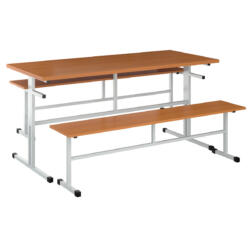 Стол обеденный с лавочками МТ 20-10 Вишня Оксфорд Стол обеденный с лавочками МТ 20-10 Вишня Оксфорд