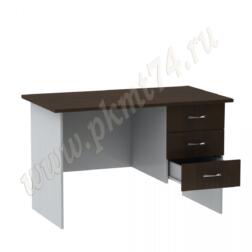 Стол однотумбовый с ящиками МТ 06-10 Алюминий-Венге