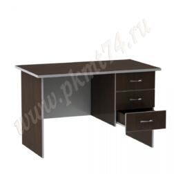 Стол однотумбовый с ящиками МТ 06-10 Венге-Алюминий