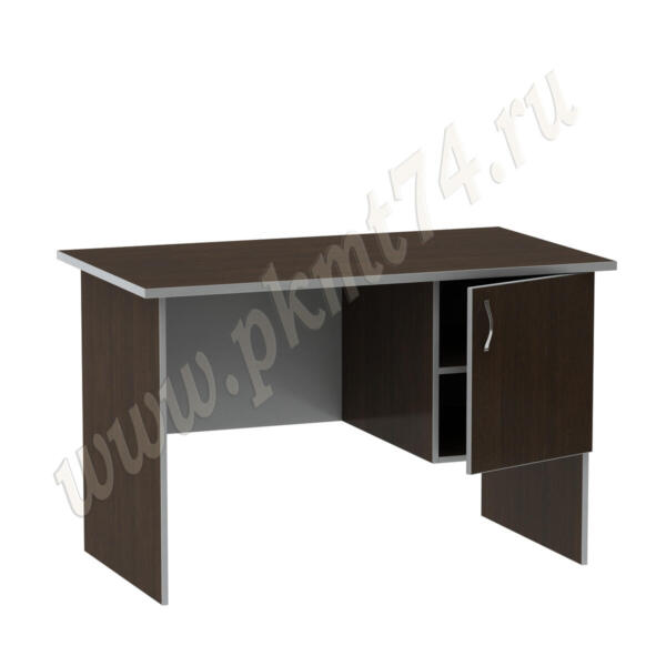 Стол однотумбовый офисный МТ 06-5 Венге-алюминий