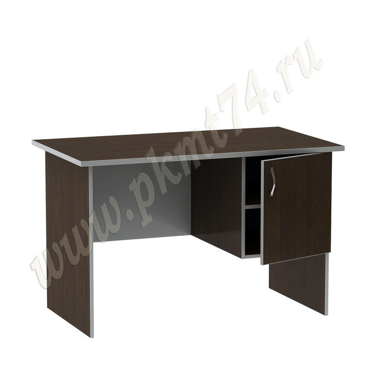 Стол однотумбовый офисный МТ 06-5 Венге-алюминий