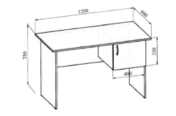 Стол письменный МТ 06-3 в линиях