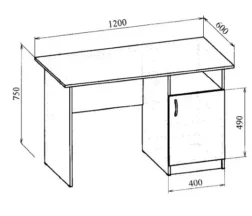 Стол письменный МТ 06-7 в линиях Стол письменный МТ 06-7 в линиях
