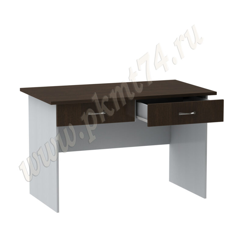 Стол рабочий офисный МТ 06-6 Алюминий-Венге