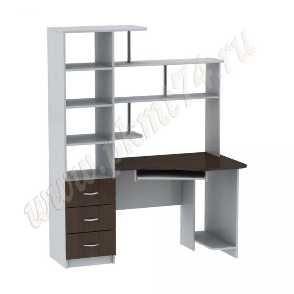 Стол рабочий угловой для компьютера МТ 07-18 Алюминий-Венге