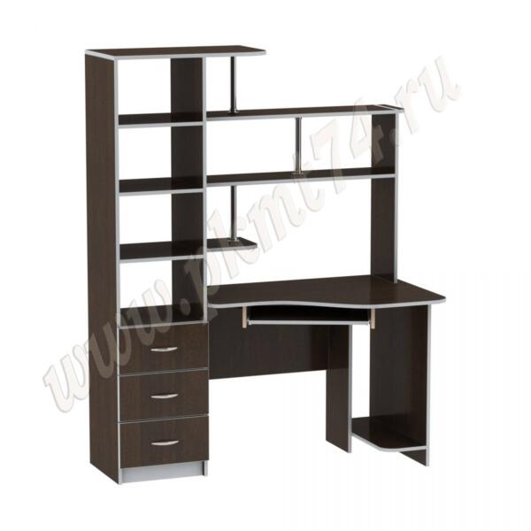 Стол рабочий угловой для компьютера МТ 07-18 Венге-Алюминий