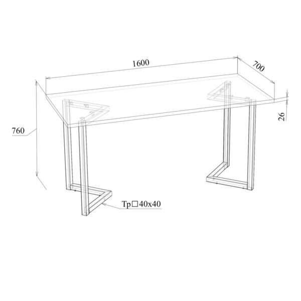 Стол «Вега» МТ 20-3, 1600х700х760