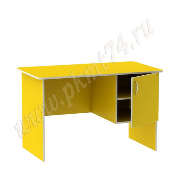 Стол воспитателя с вместительным ящичком, с полкой МТ 06-5 Жёлтый