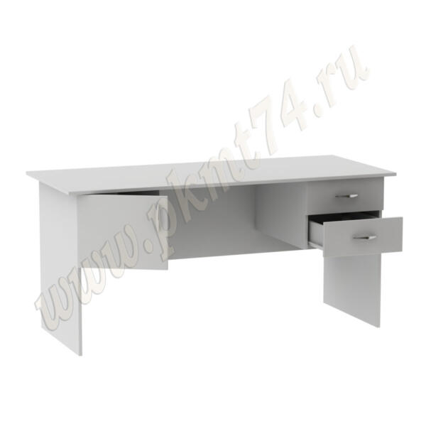 Стол врача с двумя тумбами МТ 06-11 серый