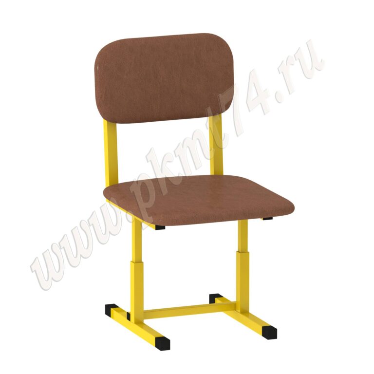 Стул Малыш регулируемый мягкий жёлтый МТ 17-222 к-з Коричневый
