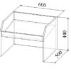 Трибуна настольная МТ 08-10 чертёж с размерами