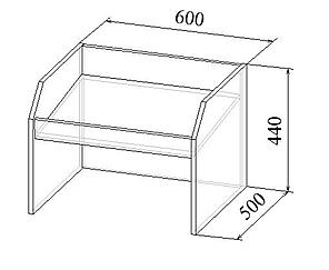 Трибуна настольная МТ 08-10 чертёж с размерами