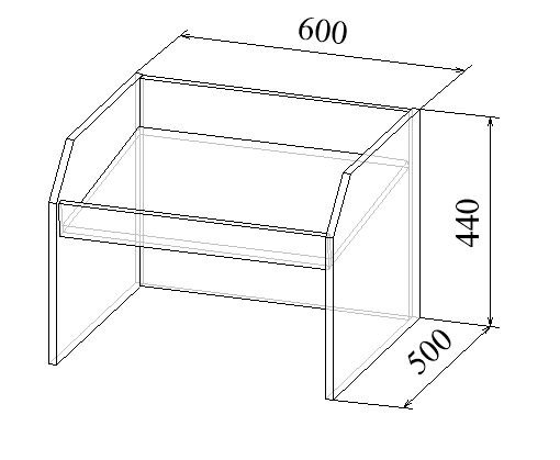Трибуна настольная МТ 08-10 чертёж с размерами