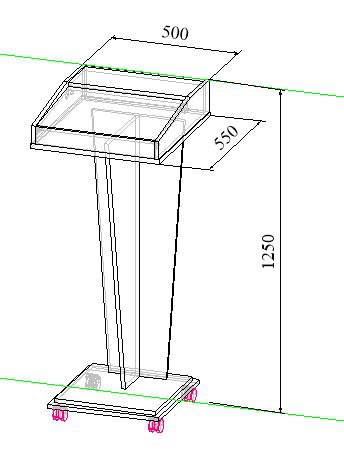 Трибуна передвижная МТ 08-15 чертеж с размерами