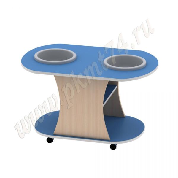 Центр воды и песка передвижной МТ 17-73 Дуб Молочный - Голубой