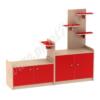 Тумба для игрушек МТ 17-49 Дуб Молочный-Красный Тумба для игрушек МТ 17-49 Дуб Молочный-Красный