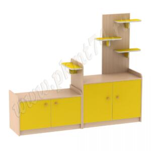 Тумба для игрушек МТ 17-49 Дуб Молочный-Жёлтый