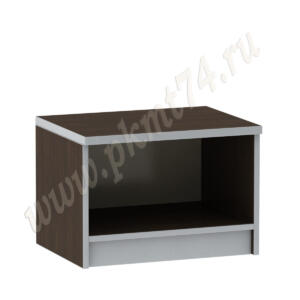 Тумба для спальни открытая МТ 09-14 Венге-Алюминий