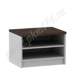 Тумба для спальни с полкой МТ 09-15 Алюминий-Венге Тумба для спальни с полкой МТ 09-15 Алюминий-Венге