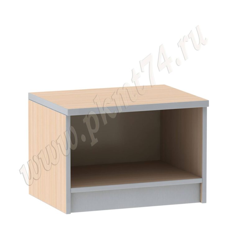 Тумба под оргтехнику открытая без полок МТ 09-14 Молочный-Алюминий Тумба под оргтехнику, открытая без полок МТ 09-14 Молочный-Алюминий