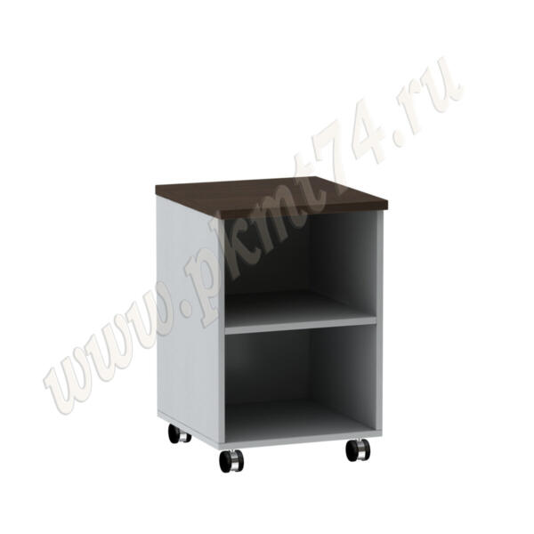 Тумба на колёсах открытая с полкой МТ 09-2 Алюминий-Венге Тумба на колёсах открытая с полкой МТ 09-2 Алюминий-Венге