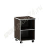 Тумба на колёсах открытая с полкой МТ 09-2 Венге-Алюминий Тумба на колёсах открытая с полкой МТ 09-2 Венге-Алюминий