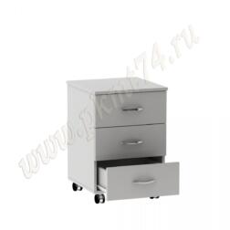 Тумба на колесах с тремя ящиками МТ 09-10 Серый
