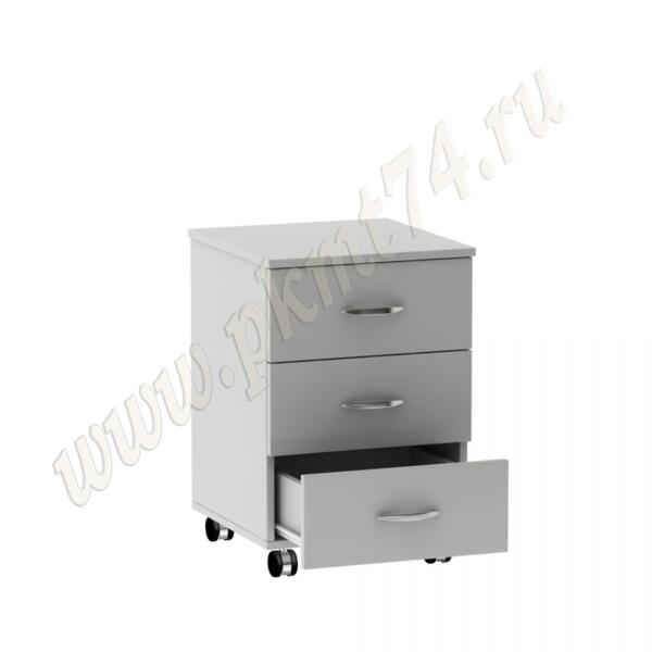 Тумба на колесах с тремя ящиками МТ 09-10 Серый Тумба на колесах с тремя ящиками МТ 09-10 Серый