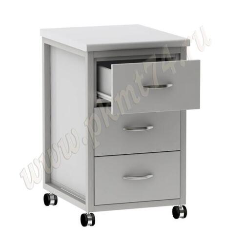Тумба на металлическом каркасе с тремя ящиками МТ 24-3 Серый