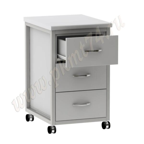 Тумба на металлическом каркасе с тремя ящиками МТ 24-3 Серый Тумба на металлическом каркасе с тремя ящиками МТ 24-3 Серый