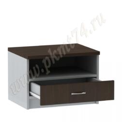 Тумба офисная под оргтехнику МТ 09-16 Алюминий-Венге Тумба офисная под оргтехнику МТ 09-16 Алюминий-Венге