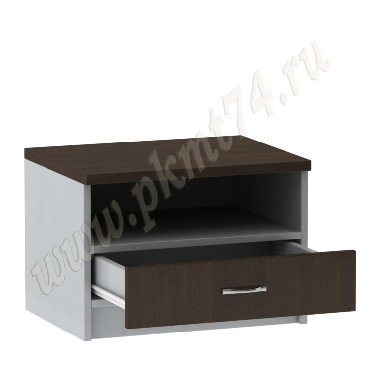 Тумба офисная под оргтехнику МТ 09-16 Алюминий-Венге