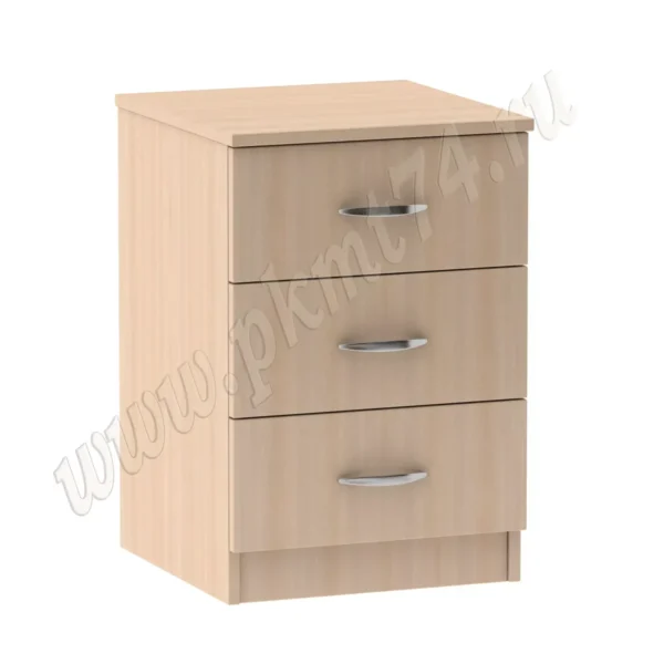 Тумба офисная с тремя ящиками МТ 09-17 Дуб Мол.