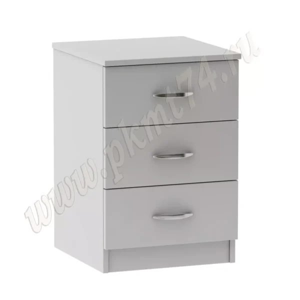 Тумба офисная с тремя ящиками МТ 09-17 серый