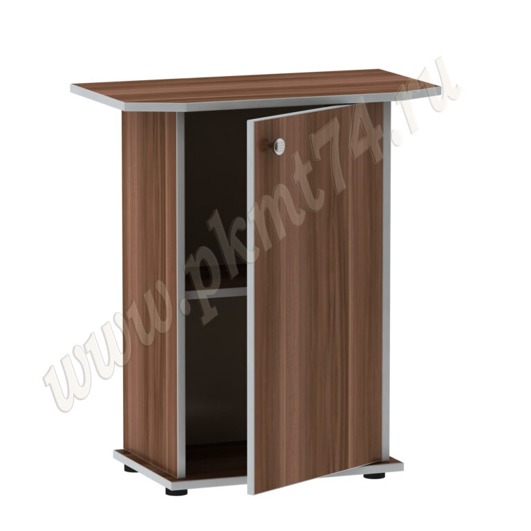 Тумба под аквариум с дверкой 29-14 Слива-Алюминий