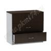 Тумба под оргтехнику с ящиками МТ 10-9 Алюминий-Венге