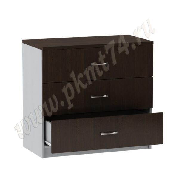 Тумба под оргтехнику с ящиками МТ 10-9 Алюминий-Венге