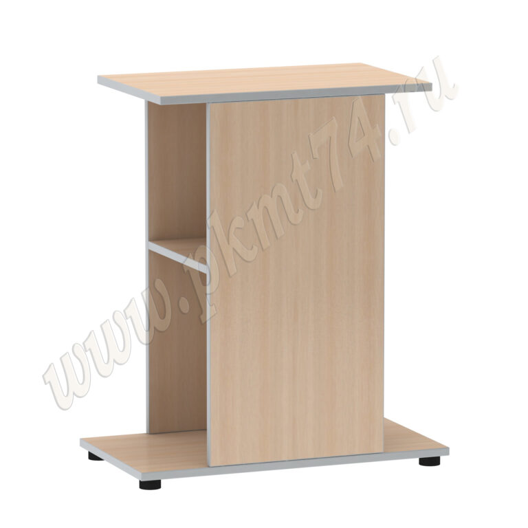 Тумба под средний аквариум МТ 29-16 Молочный-Алюминий